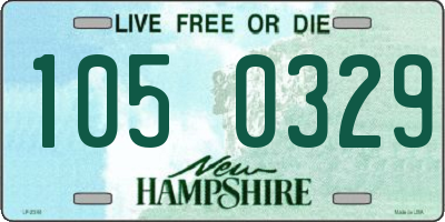 NH license plate 1050329