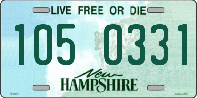 NH license plate 1050331