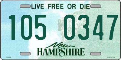 NH license plate 1050347