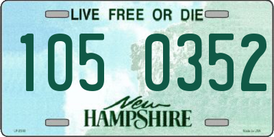 NH license plate 1050352