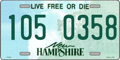 NH license plate 1050358