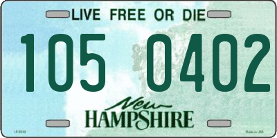 NH license plate 1050402