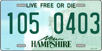 NH license plate 1050403