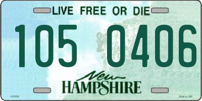 NH license plate 1050406
