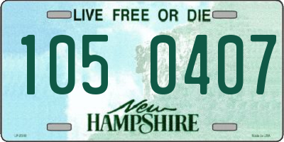 NH license plate 1050407