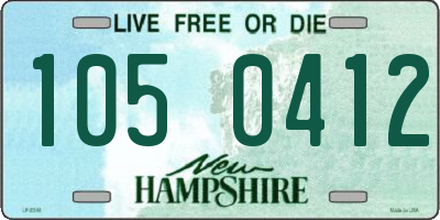 NH license plate 1050412