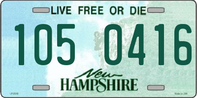 NH license plate 1050416