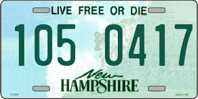 NH license plate 1050417