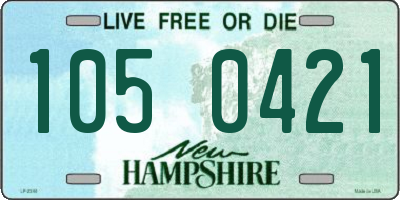 NH license plate 1050421