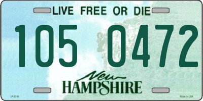 NH license plate 1050472