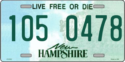 NH license plate 1050478