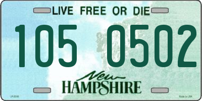 NH license plate 1050502