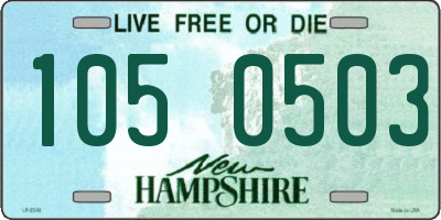 NH license plate 1050503