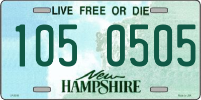 NH license plate 1050505