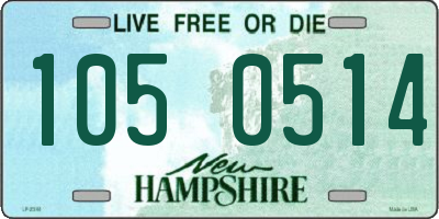 NH license plate 1050514