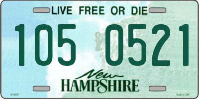 NH license plate 1050521