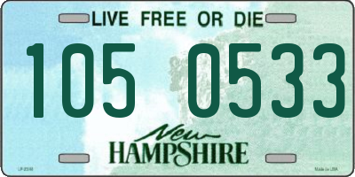 NH license plate 1050533