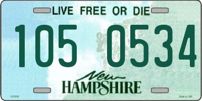 NH license plate 1050534