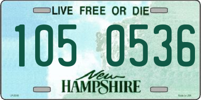 NH license plate 1050536