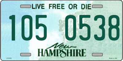 NH license plate 1050538