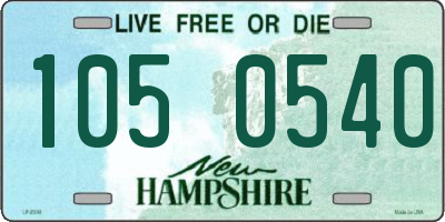 NH license plate 1050540