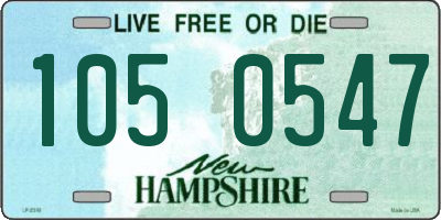 NH license plate 1050547