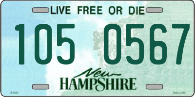 NH license plate 1050567