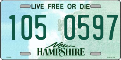 NH license plate 1050597