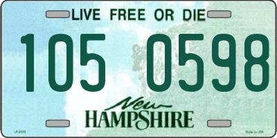 NH license plate 1050598