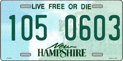 NH license plate 1050603