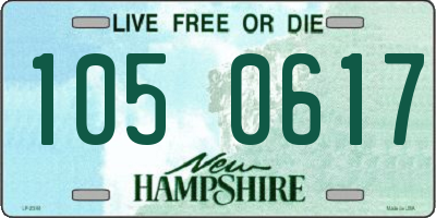 NH license plate 1050617