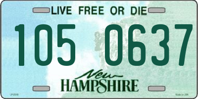 NH license plate 1050637