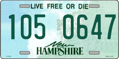 NH license plate 1050647