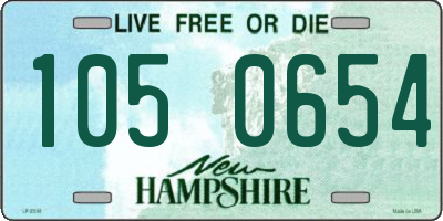NH license plate 1050654