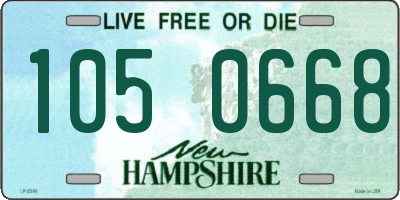 NH license plate 1050668