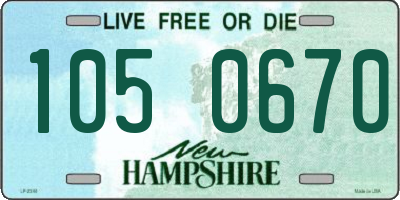 NH license plate 1050670