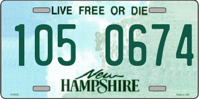 NH license plate 1050674