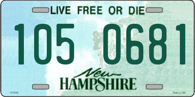 NH license plate 1050681
