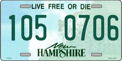 NH license plate 1050706