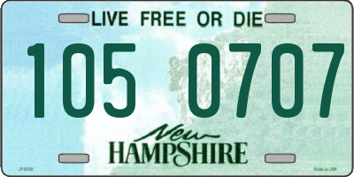 NH license plate 1050707