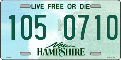 NH license plate 1050710