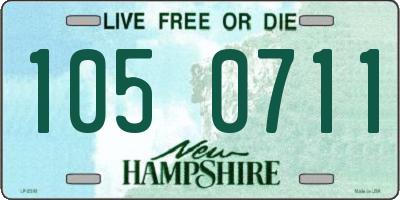 NH license plate 1050711