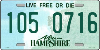 NH license plate 1050716
