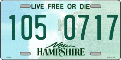NH license plate 1050717
