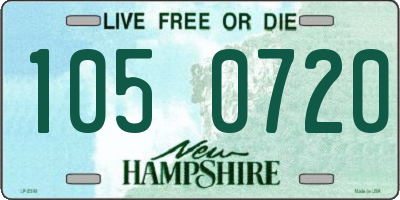 NH license plate 1050720