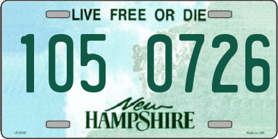 NH license plate 1050726