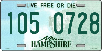NH license plate 1050728