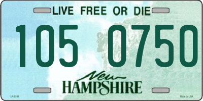 NH license plate 1050750