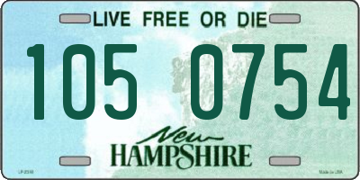 NH license plate 1050754