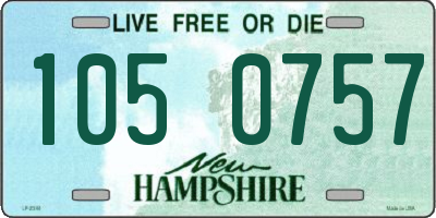 NH license plate 1050757